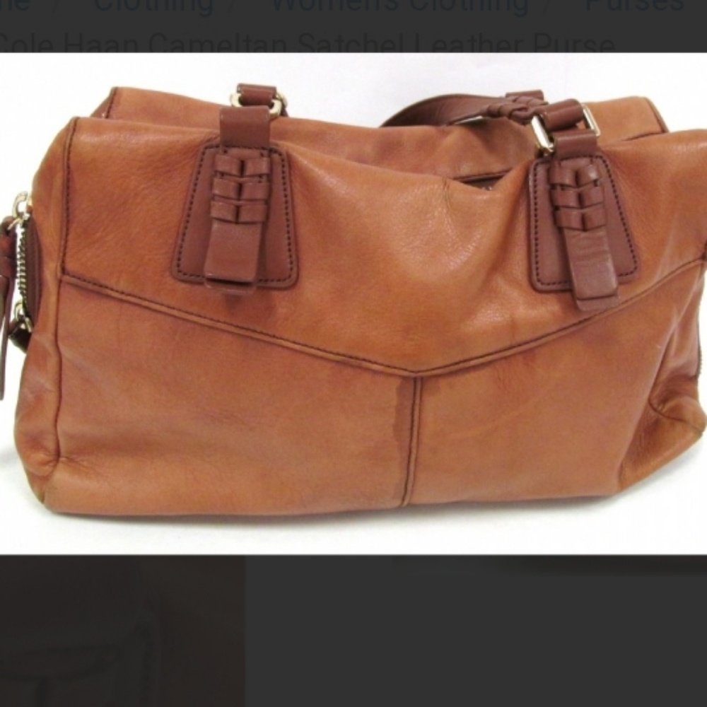 Cole Haan Cameltan Satchel Leather Purse